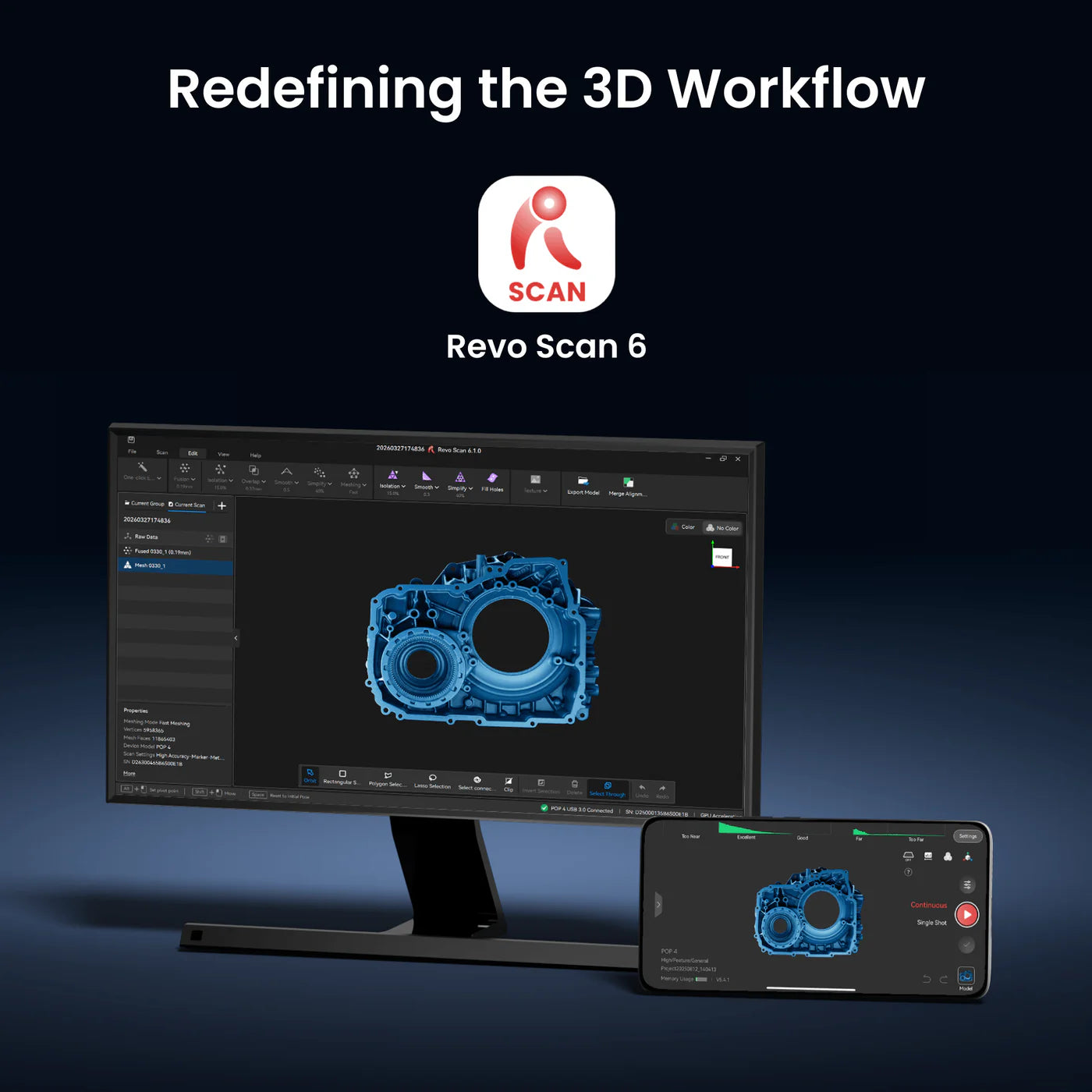 Scanner 3D Revopoint POP 4 Premium Edition